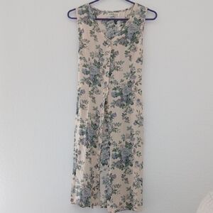 Rehab Gray and Cream Sleeveless V-Neck Sundress
